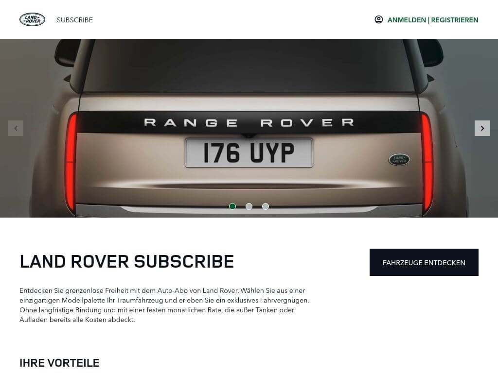 Land Rover Subscribe