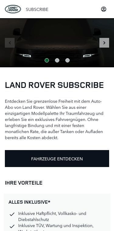 Land Rover SUBSCRIBE