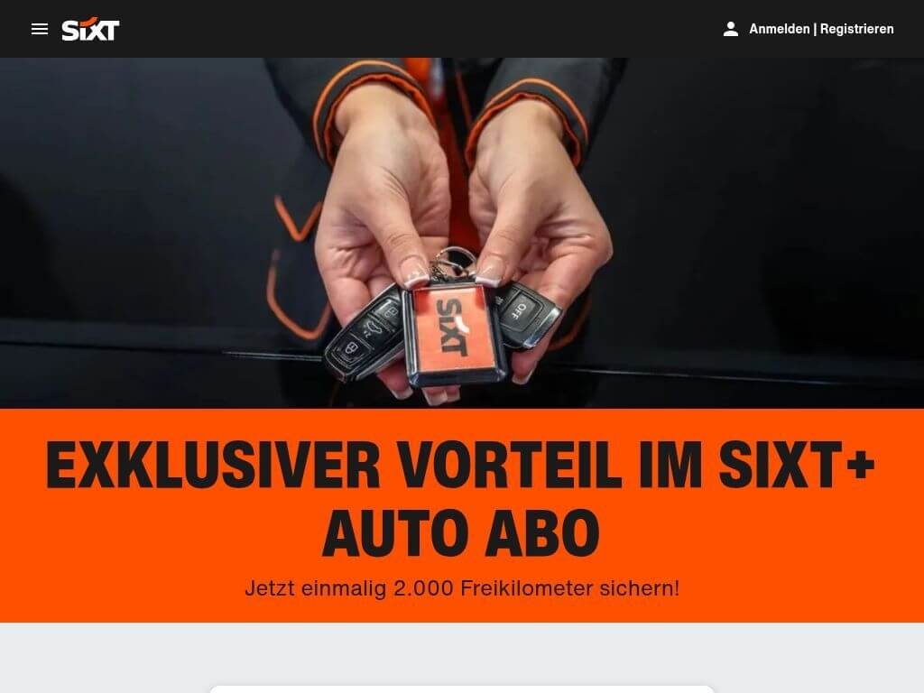 Sixt+ auto abo